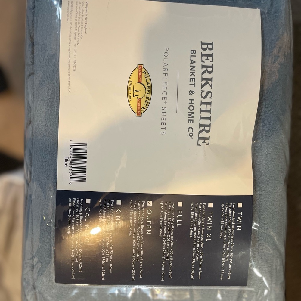 Berkshire Blue PolarFleece Sheets